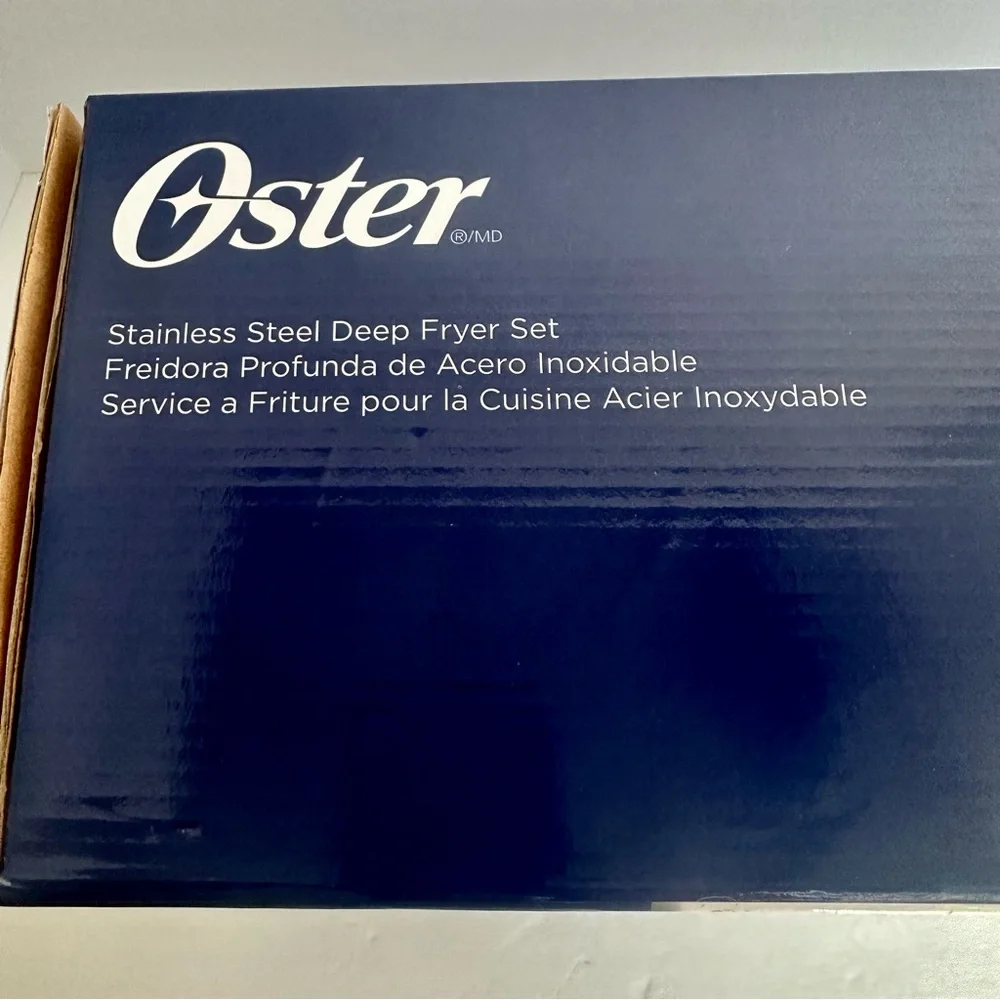 Oster Sangerfield deep stainless steel 3-piece deep cookware, wire basket, & lid